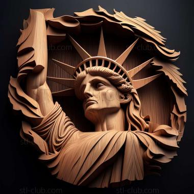 3D model Sculpture of the United States (STL)